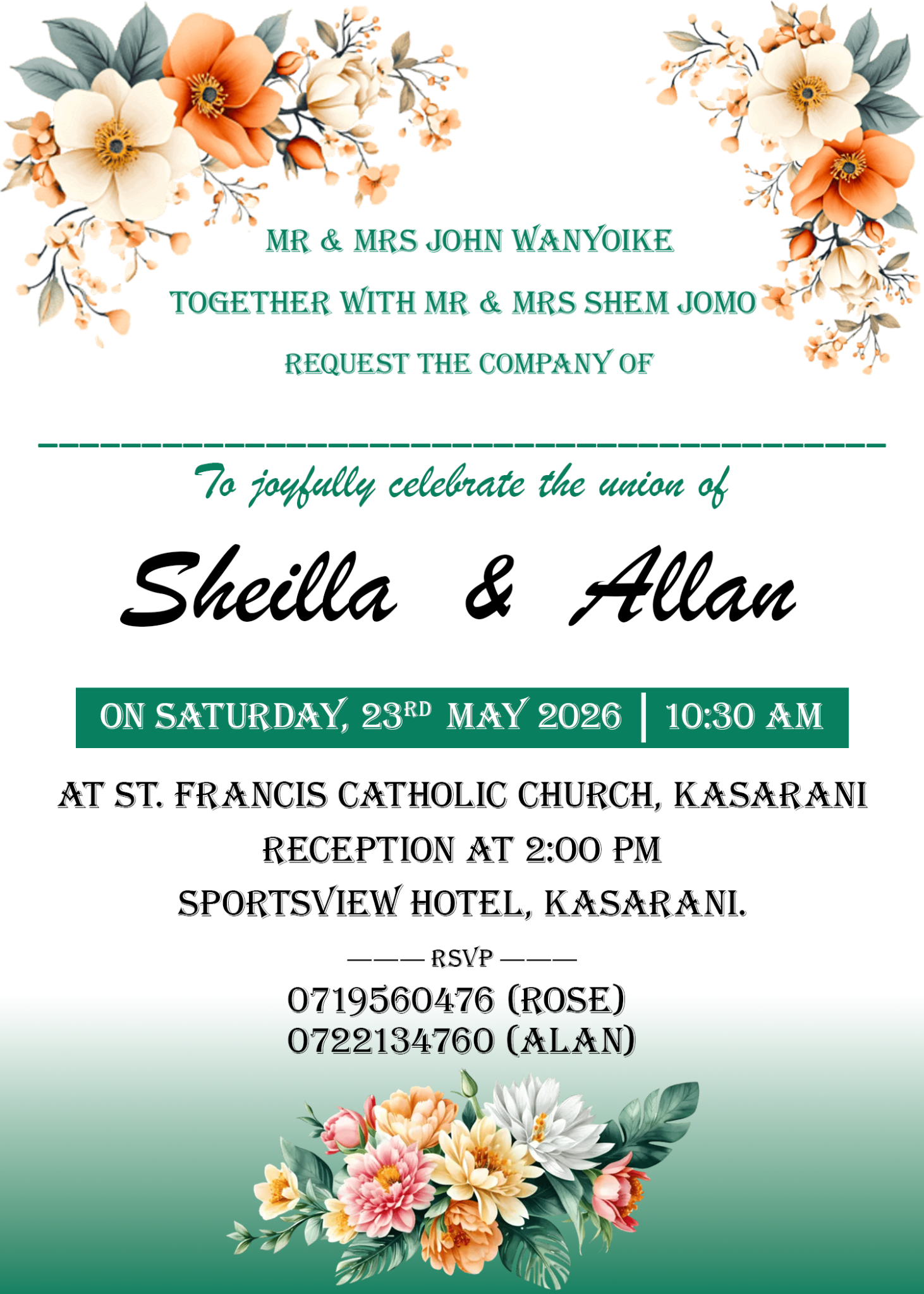 Wedding invitation card project image